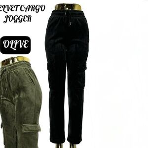 Black Drawstring Cargo Pants